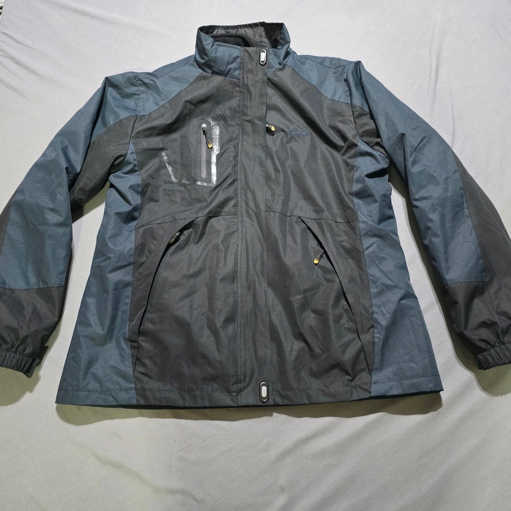 FLAWS OUTDOORSPORTS Men's XL  Black Fleece Lined Jacket Coat winter warm